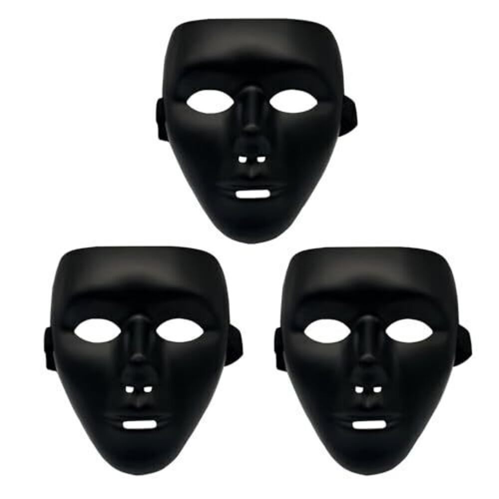 1401 3Pcs Black Masks, Adult Halloween masks, Cosplay Fancy dress
